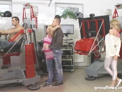 フェラチオ, カップル, 乱交, グループ, 熟年, ヌード, オマンコ, ティーン