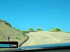 Voiture, Tir de sperme, Hd, Réalité, Criant, Séduite, Adolescente, Plan cul à trois