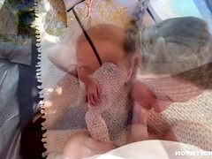 Leie, Grosse titten, Bikini, Blondine, Blasen, Handjob, Natürlichen titten, Pov