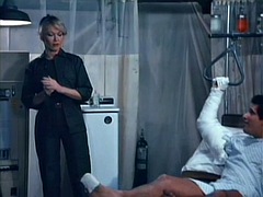 ブロンド, フェラチオ, 茶髪の, オナニー, 三人, ヴィンテージ