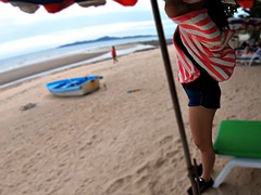 Enthousiasteling, Aziatisch, Strand, Grote lul, Hardcore, Gezichtspunt, Swinger, Thais