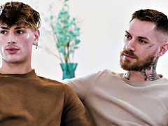 Anal, Noire, Sucer une bite, Noir ébène, Faciale, Homosexuelle, Orgie, Tatouage