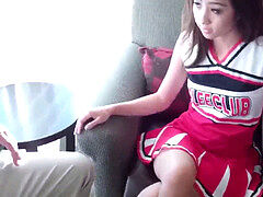 cheerleader stockings footjob