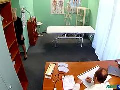 Medic gets to fuck a pornstar patient with Huge Boobs - faux polyclinic