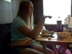 Enthousiasteling, Lieveling, Mooie dikke vrouwen, Blond, Mollig, Dik, Huisgemaakt, Alleen