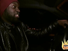 Mooi, Grote lul, Rondborstig, Schattig, Diep in de keel, Interraciaal, Buiten, Tatoeage