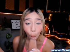 Hot Tranny Sucking Boyfriend Cock