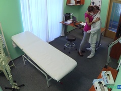 Blasen, Arzt, Hundestellung, Füsse, Krankenschwester, Muschi, Uniform, Spanner