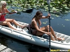 Paddle Me - naking rowing and pudding with busty Mulani Rivera