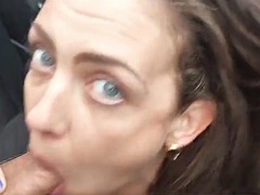 Public fuck in the parking lot!!! german beauty suck fuck and facial