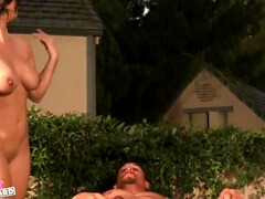 ビキニ, フェラチオ, 茶髪の, 巨乳な, ハードコア, なめる, オナニー, 濡れ