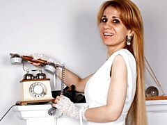 Long hair dirt with rosy Karolina from Anilos