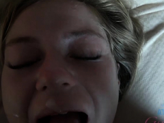 Leie, In den arsch, Blondine, Blasen, Aufs gesicht abspritzen, Hardcore, Pov