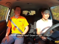 素人, フェラチオ, ブーツ, 茶髪の, チン, バック, アウトドア, ショートヘア