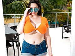 素人, ベッドルーム, デカ尻, デカパイ, ショートヘア, 一人, ストリッピング, おもちゃ