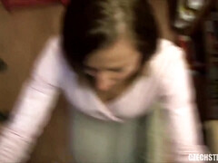 デカ尻, デカパイ, フェラチオ, 茶髪の, チェコ, 淫乱熟女, ハメ撮り, オッパイの