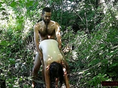 Muddy, Hairy MILF Gets Pounding in Woods and Meadow, Begs “Fuck Me”