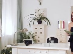 クリトリス, カップル, チン, ラティーナ, オフィス, パンティ, 小柄, オッパイの