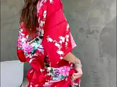 Enthousiasteling, Aziatisch, Lieveling, Grote mammen, Blond, Bruinharig, Tieten likken