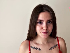 Amateur, Sucer une bite, Tir de sperme, Faciale, Lingerie, Pov, Maigrichonne, Adolescente