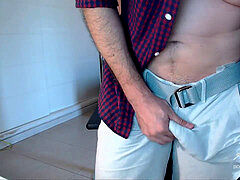 Verga grande, Pajear, Humillación, Masturbación, Monstruo, Al aire libre, Público