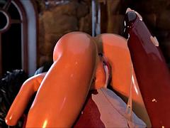 美女, デカチン, デカパイ, オッパイの