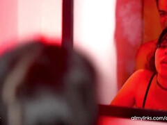 Lingerie Model Gets Fucked In The Bathroom