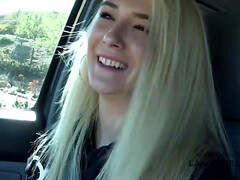 Amateur, Rubia, Mamada, Coche, Corridas, Pajear, Flaco, Chupando