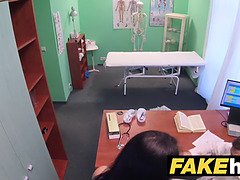Thick doctor stretches Portuguese pussy with his fake hospital tools