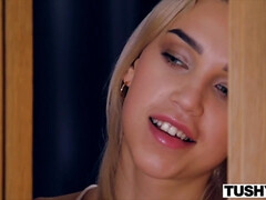 In den arsch, Arsch, Blondine, Hochschule, Hd, Orgie, Muschi, Flotter dreier