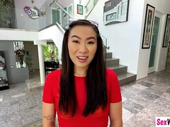 18, アジア人, デカチン, フェラチオ, バック, 小柄, ティーン, オッパイの