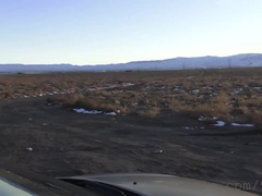 Rubia, Mamada, Coche, Al aire libre, Público, Afeitado, Chupando, Adolescente