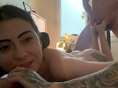 Sucer une bite, Couple, Branlette thaïlandaise, Fait maison, Masturbation, Pigtail