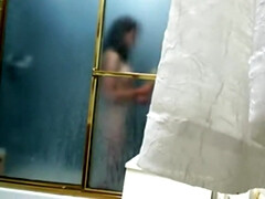 美人, 巨乳な, カワイイ, イマラチオ, 毛深い, シャワー, ティーン, オッパイの