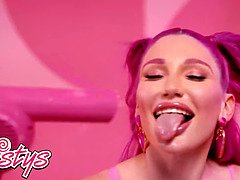 Tetas grandes, Consolador, Tacones, Coño, Afeitado, Juguetes, Vibrador, Mojado