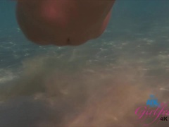 Strand, Blondine, Fingern, Flashen, Freundin, Nackt, Pov, Rasiert