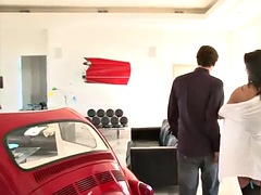 美女, デカチン, フェラチオ, 茶髪の, フェティッシュ, 手コキする, ハードコア, 下着