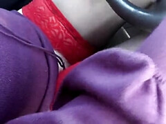 Blonde, Voiture, Poilue, Mature, Seins naturels, Culottes ou slips, Public, Pute