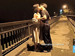 Japanese Amateur Outdoor Sex - Cute Girl Exposed Next to Car in Public