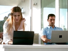 美女, デカパイ, フェラチオ, 女 人男 人, Hd, オマンコ, 赤毛, オッパイの