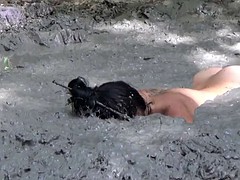 Naked Girl Facefirst in Mud 2 (Better Quality)