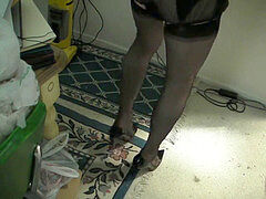 Enthousiasteling, Ladyboy, Ondergoed, Masturbatie, Shemale, Alleen, Kousen