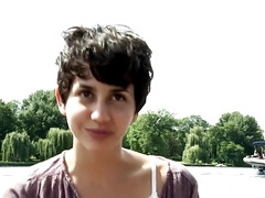 Leie, Braunhaarige, Fingern, Deutsch, Natürlichen titten, Im freien, Solo, Vibrator