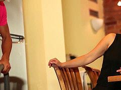 Mooie dikke vrouwen, Pijpbeurt, Sperma shot, Dominante vrouw, Rijpe lesbienne, Trio