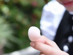 アジア人, フェラチオ, 茶髪の, 下着, メイド, オナニー, 自然山雀, ティーン