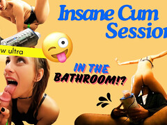 Mutual EJACULANT SESSION in the bathroom with Autoblow Ultra