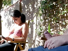 Leie, Grosser schwanz, Cfnm, Spermaladung, Schwanz, Flashen, Handjob, Öffentlich