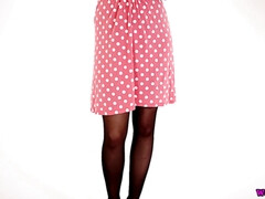 Grote mammen, Blond, Rondborstig, Ondergoed, Natuurlijke tieten, Kousen, Tieten likken