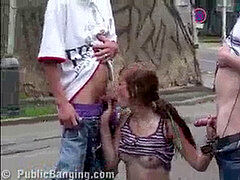 フェラチオ, 車, オージー, 公共, オマンコ, ティーン