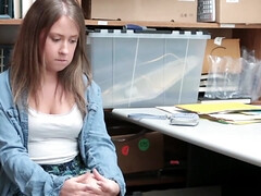 Brooke Bliss sucks the LP Officers thick cock